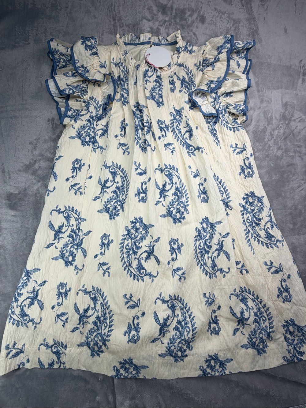 NTW Umgee  Cream Nightgown Women’s Fall Guest Wedding Party Sundress Beach L